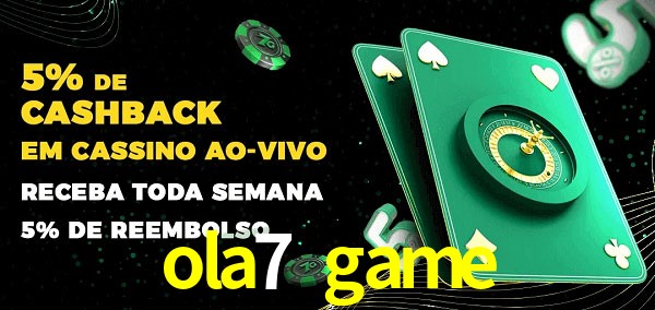 Promoções do cassino ao Vivo ola7 game